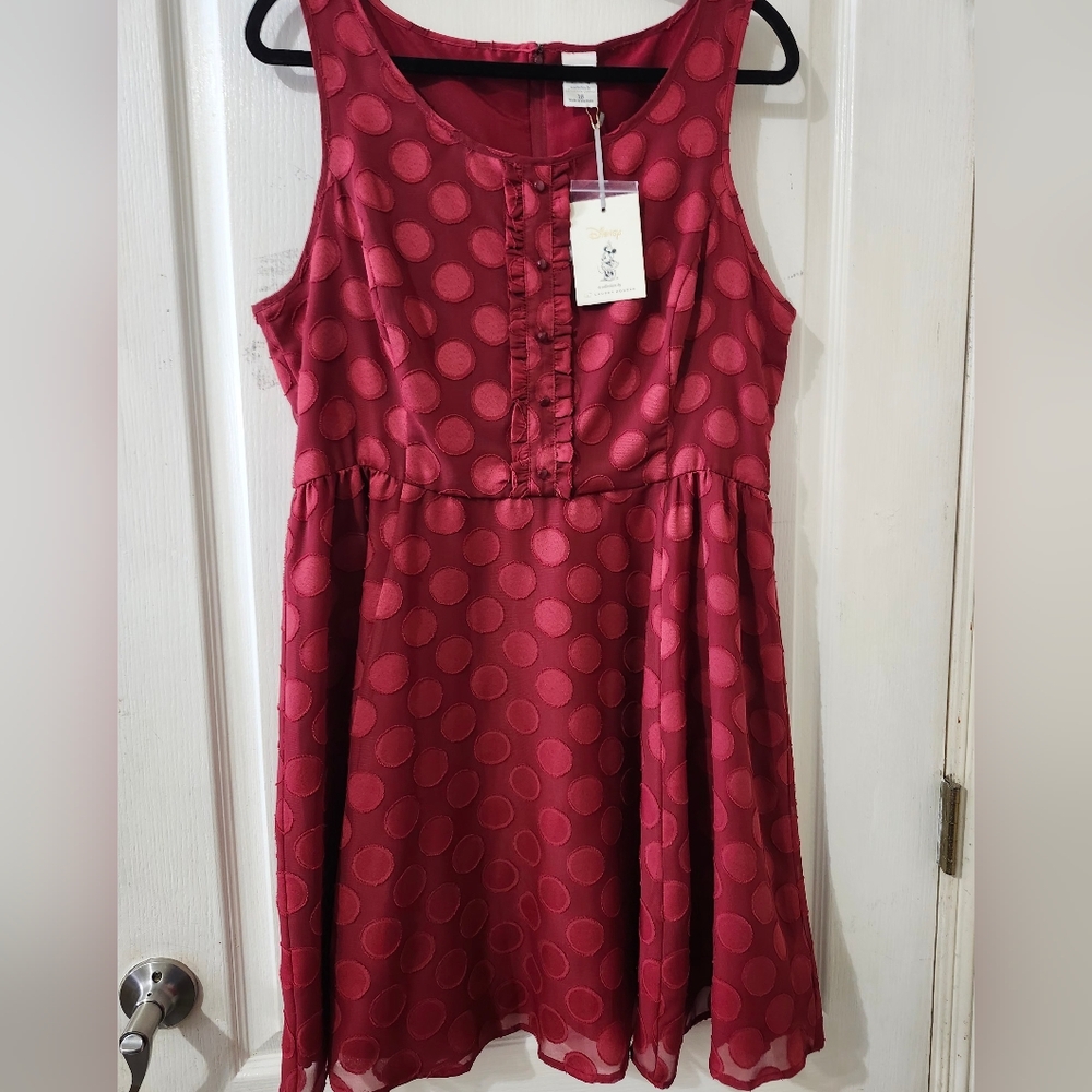 Disney Red Polka Dot Midi Dress